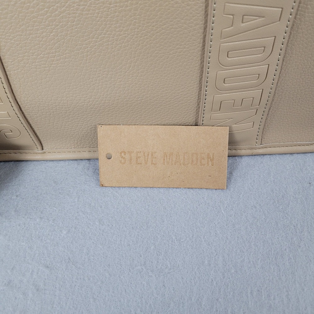 Steve Madden Satchel Bwebber-EL Sandstorm Beige Logo Strap Pouch Bag DT623705 OS - Picture 4 of 16